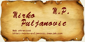 Mirko Puljanović vizit kartica